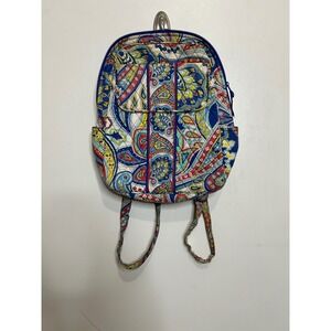 Vera Bradley Backpack‎ Bookbag Quilted Paisley Print Carry-On Travel Bag